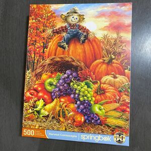 SPRINGBOK Harvest Cornucopia Fall Autumn 500 Pieces Jigsaw Puzzle